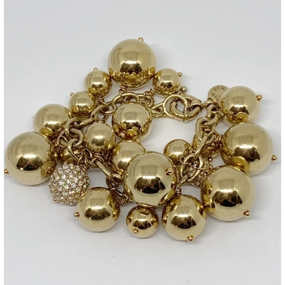 J. Crew Gold Balls Charm Bracelet